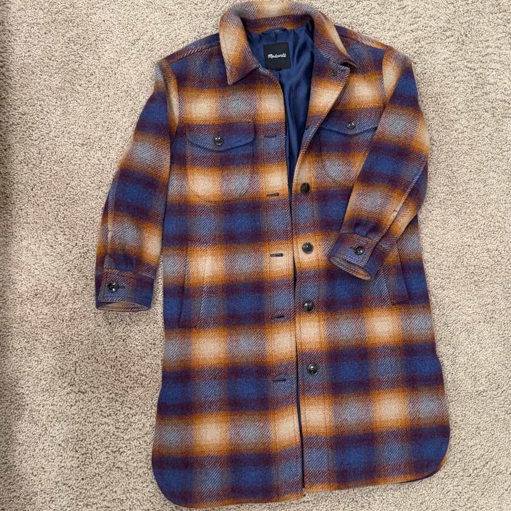 Madewell Women’s Wool Walton Shirt-Jacket Colleton Plaid - size small